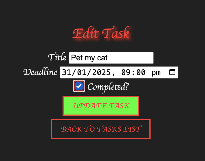 Edit Task